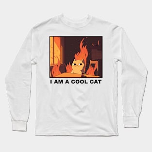 Kawaii Cat I Am A Cool Cat Long Sleeve T-Shirt